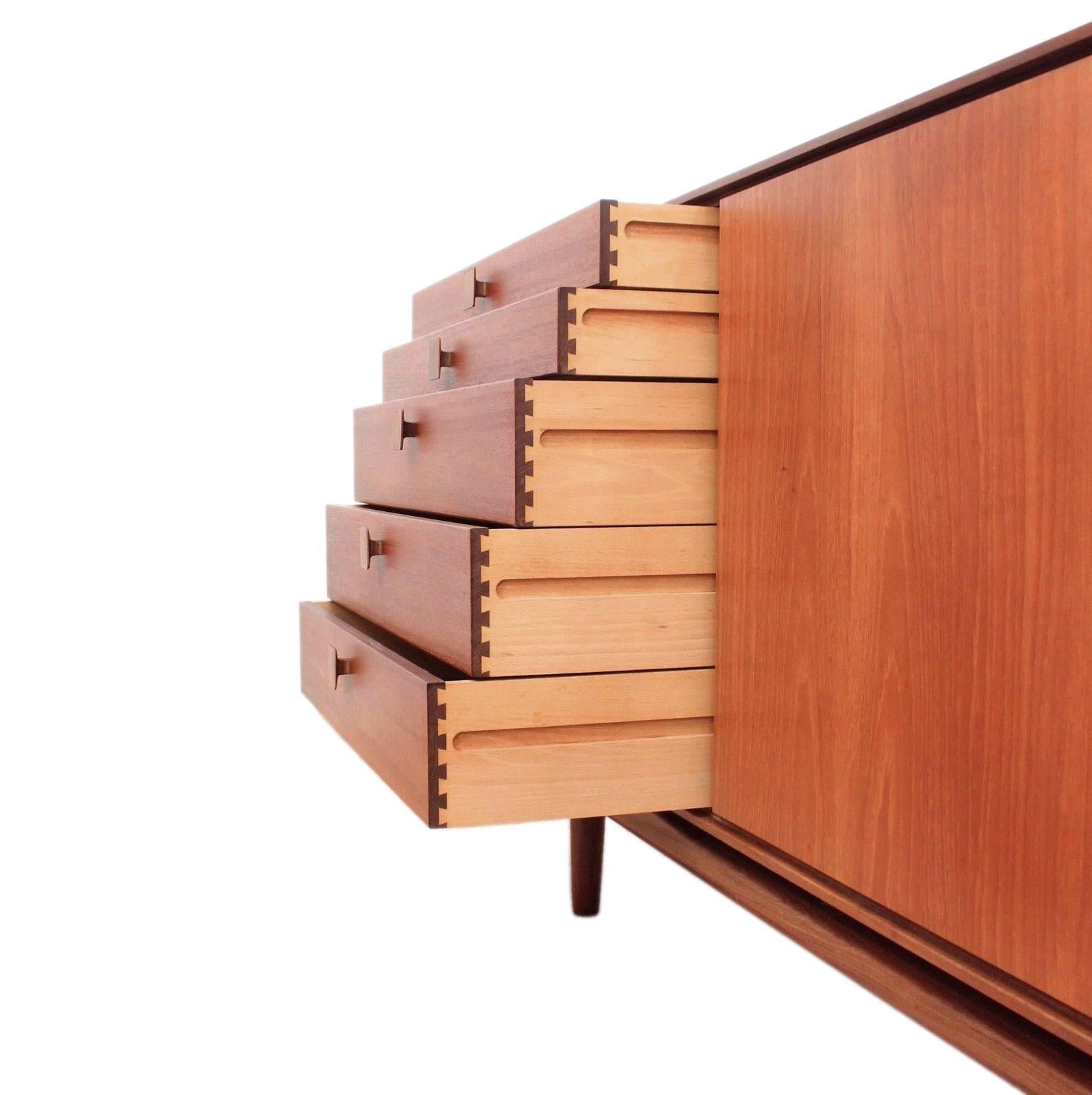 Mid-Century Modern Danish Mid-Century Long Teak Sideboard by IB Kofod-Larsen for G Plan, 1960s For Sale