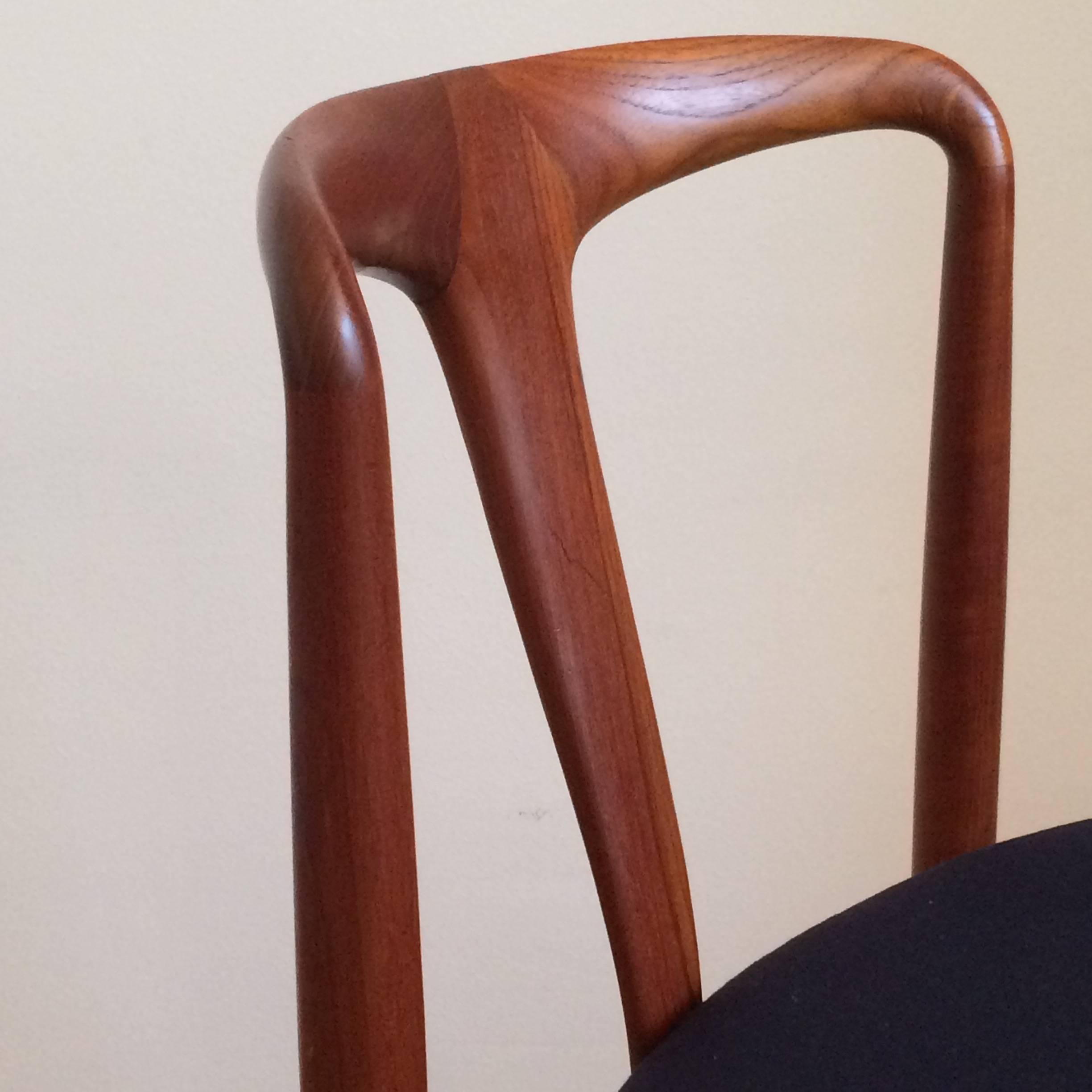 Upholstery Danish Mid-Century Teak Juliane Chair by Johannes Andersen for Uldum, 1960s For Sale