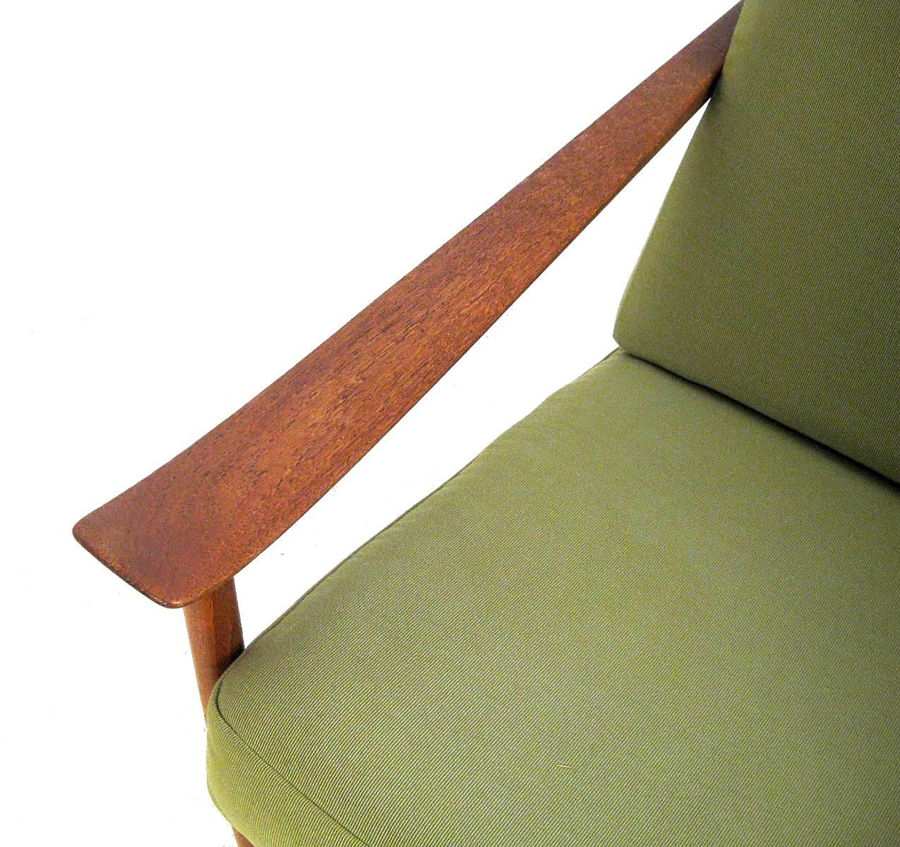 Upholstery Danish Mid-Century Teak Easy Chair by Peter Hvidt & Orla Mølgaard-Nielsen FD 130 For Sale