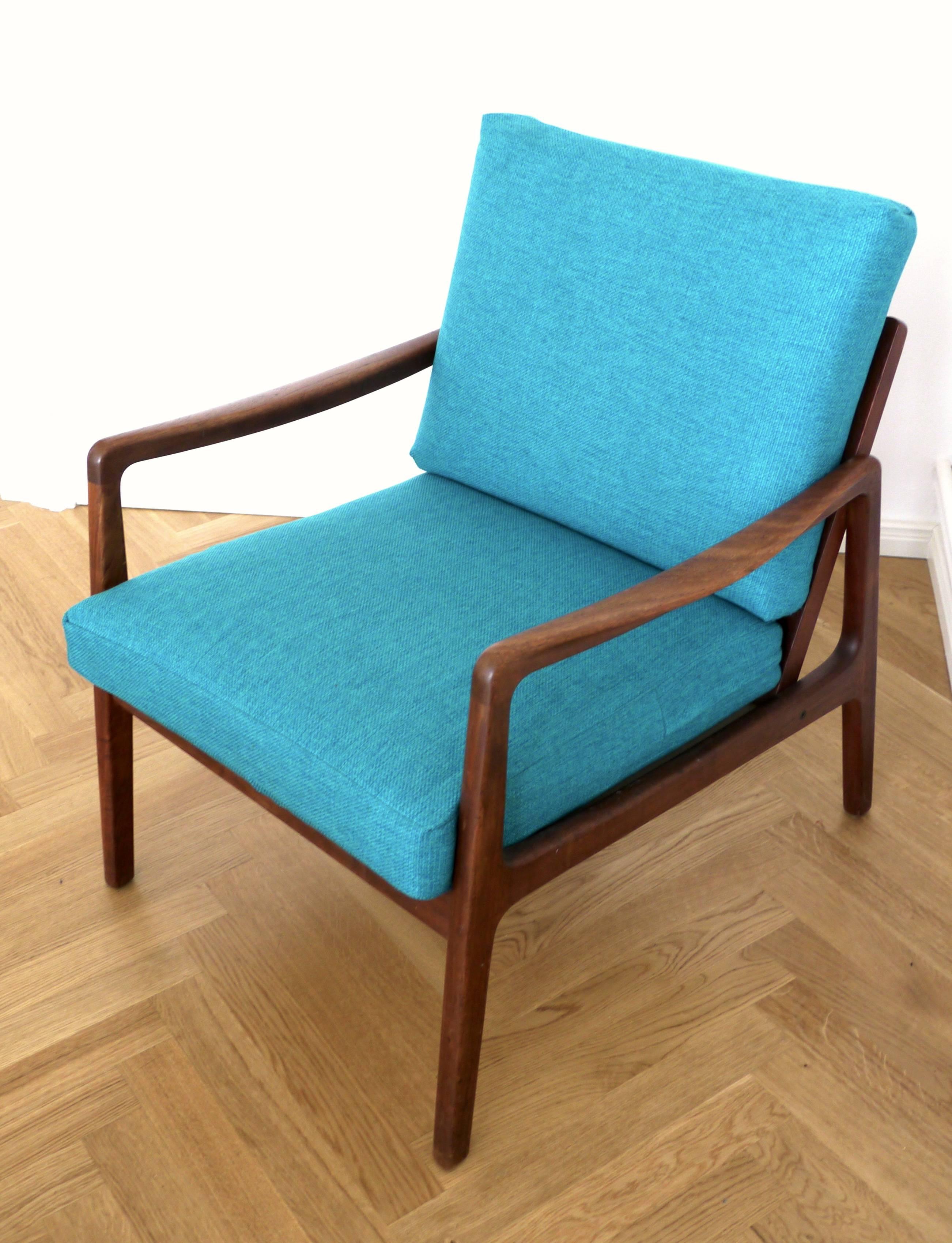 20th Century Mid-Century FD109 Teak Easy Lounge Chair by Ole Wanscher for France & Søn, 1960s For Sale