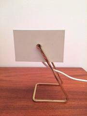 Mid-Century German Desk Lamp in Brass and White Cube from Kaiser Leuchten, 1960