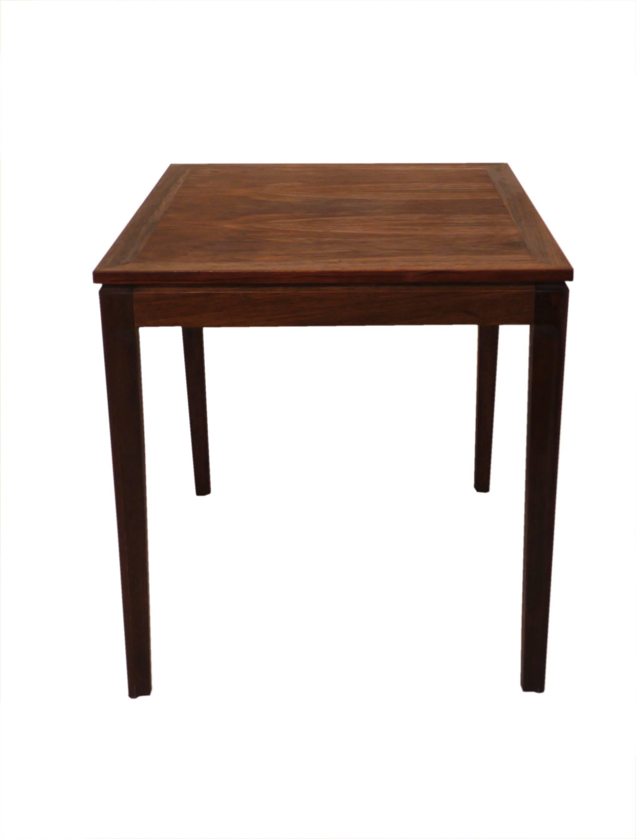 Scandinavian Modern Danish Mid-Century Rosewood Side Table from 1960s For Sale