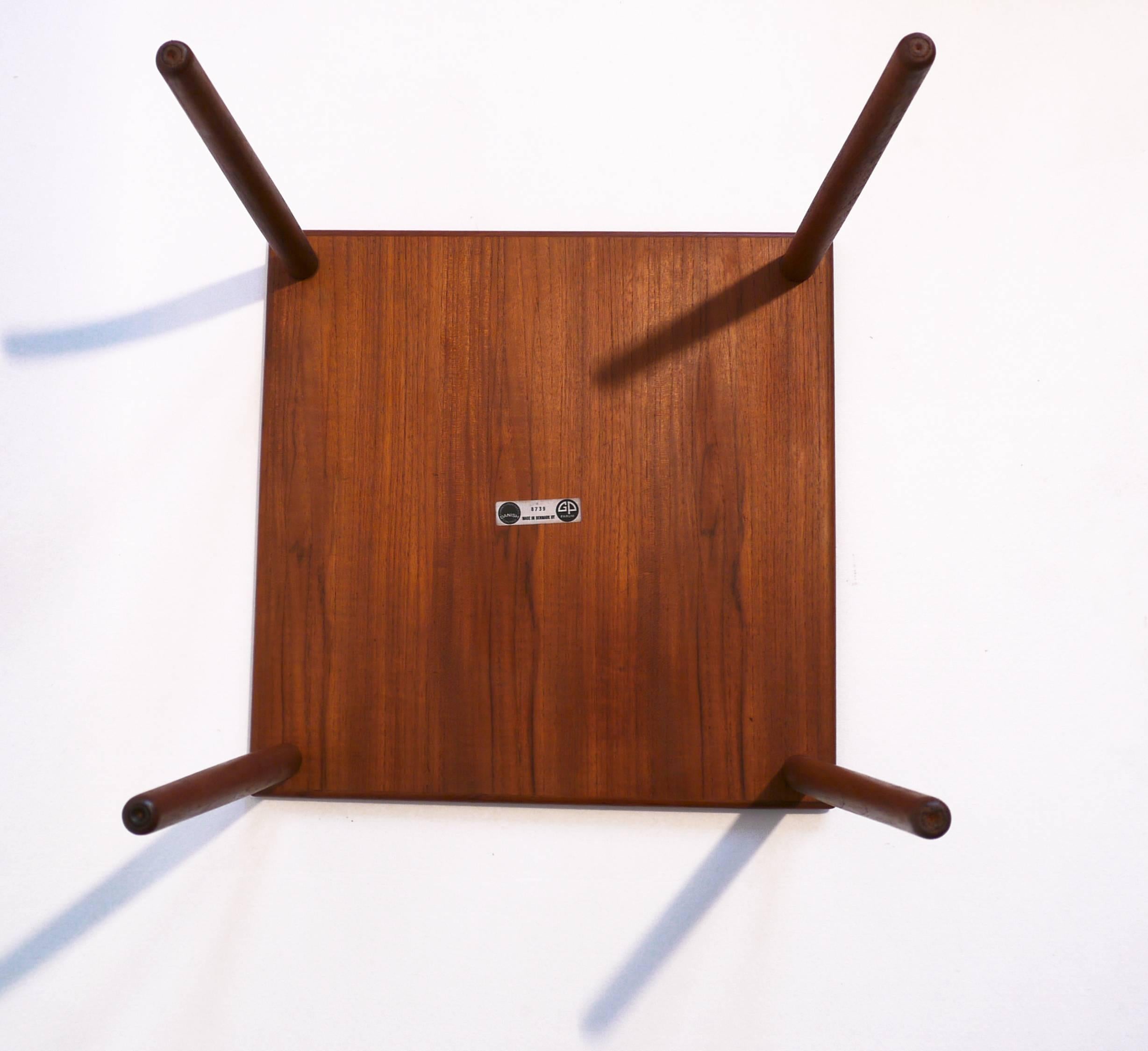 20th Century Danish Mid-Century Teak Side Table by Georg Petersens GP Farum, 1960s For Sale