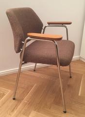 German Mid-Century Walter Knoll Office or Dining Armchair in Wool, 1960s