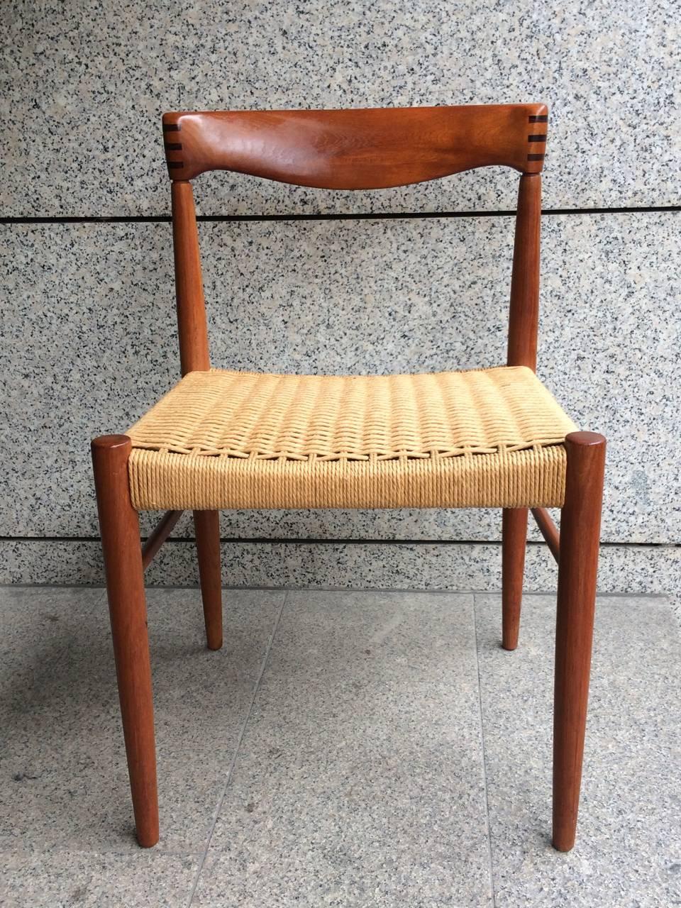 Danish Mid-Century Teak Dining Chairs, H. W. Klein for Bramin 1960s, Set of Four For Sale 1