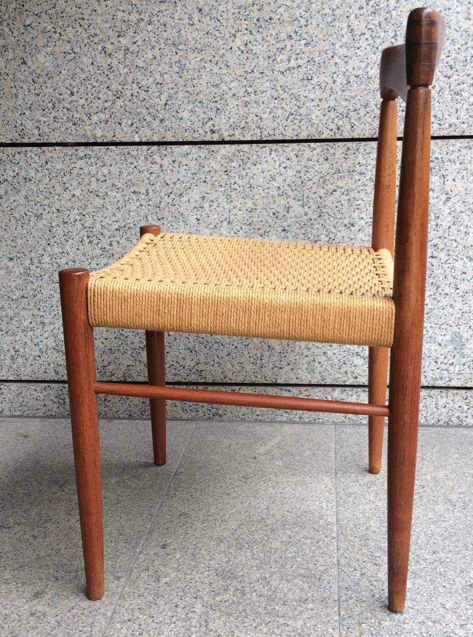 Danish Mid-Century Teak Dining Chairs, H. W. Klein for Bramin 1960s, Set of Four For Sale 2