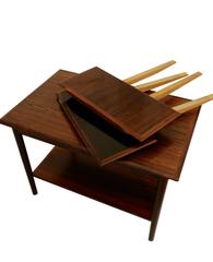 Danish Mid-Century Expandable Side or Coffee Table Made of Palisander in 1960s
