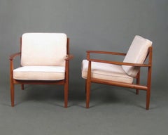 Midcentury Danish Easy Lounge Chairs by Grete Jalk for France & Søn, 1960