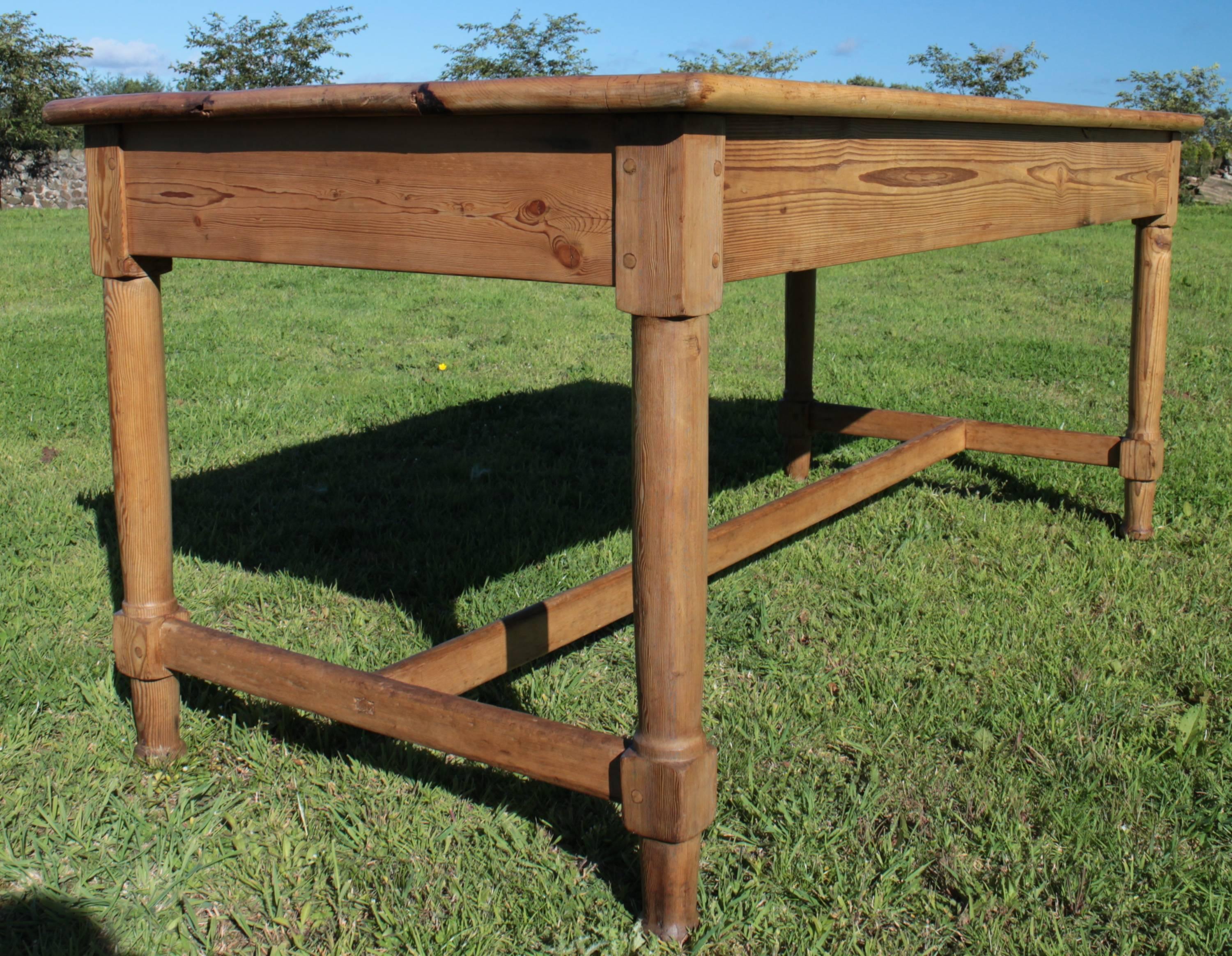 Antique Pine Farmhouse Refectory Dining Table 1