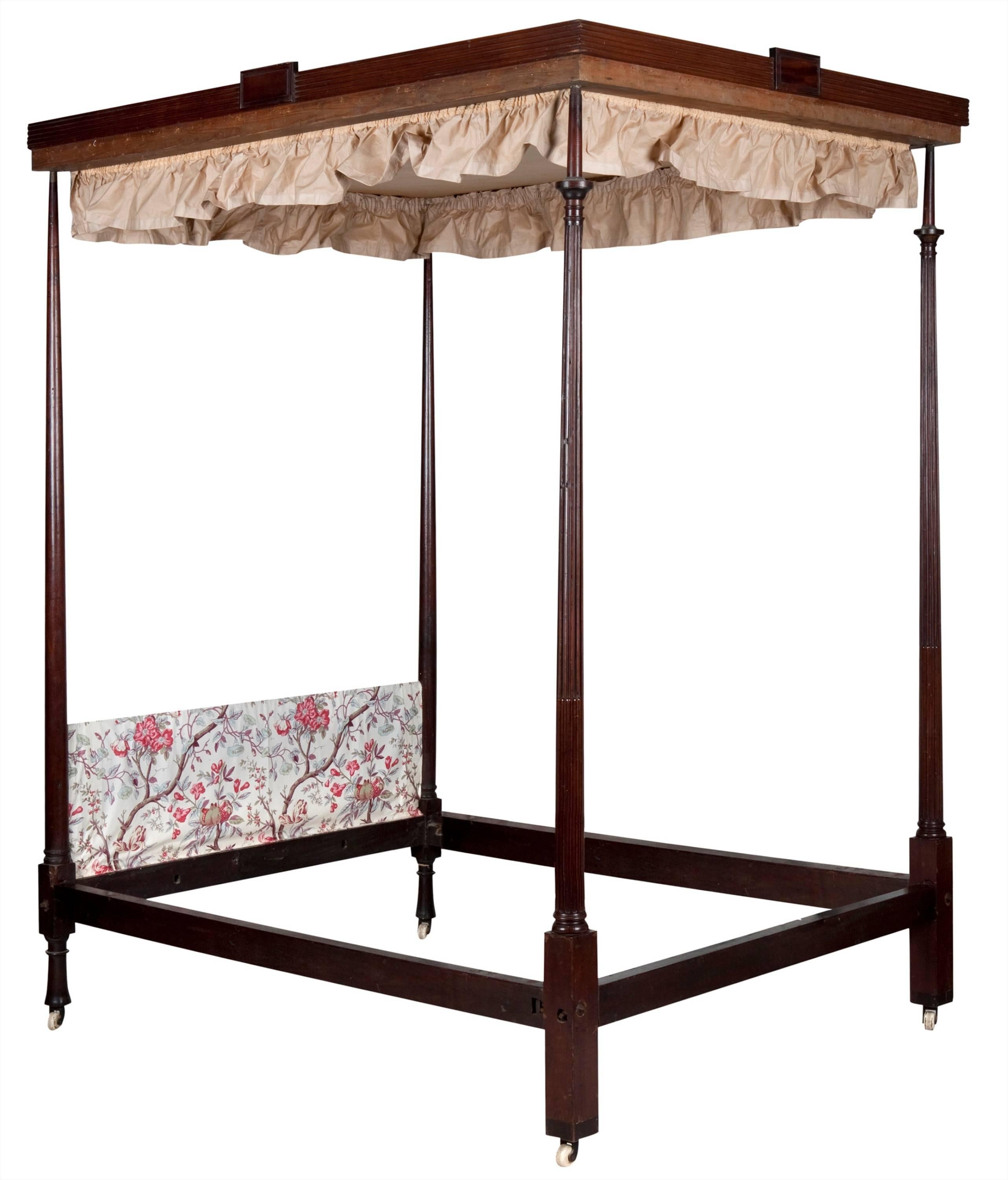 George III Mahogany Four-Poster Bed, Attributed to Gillows of Lancaster 1