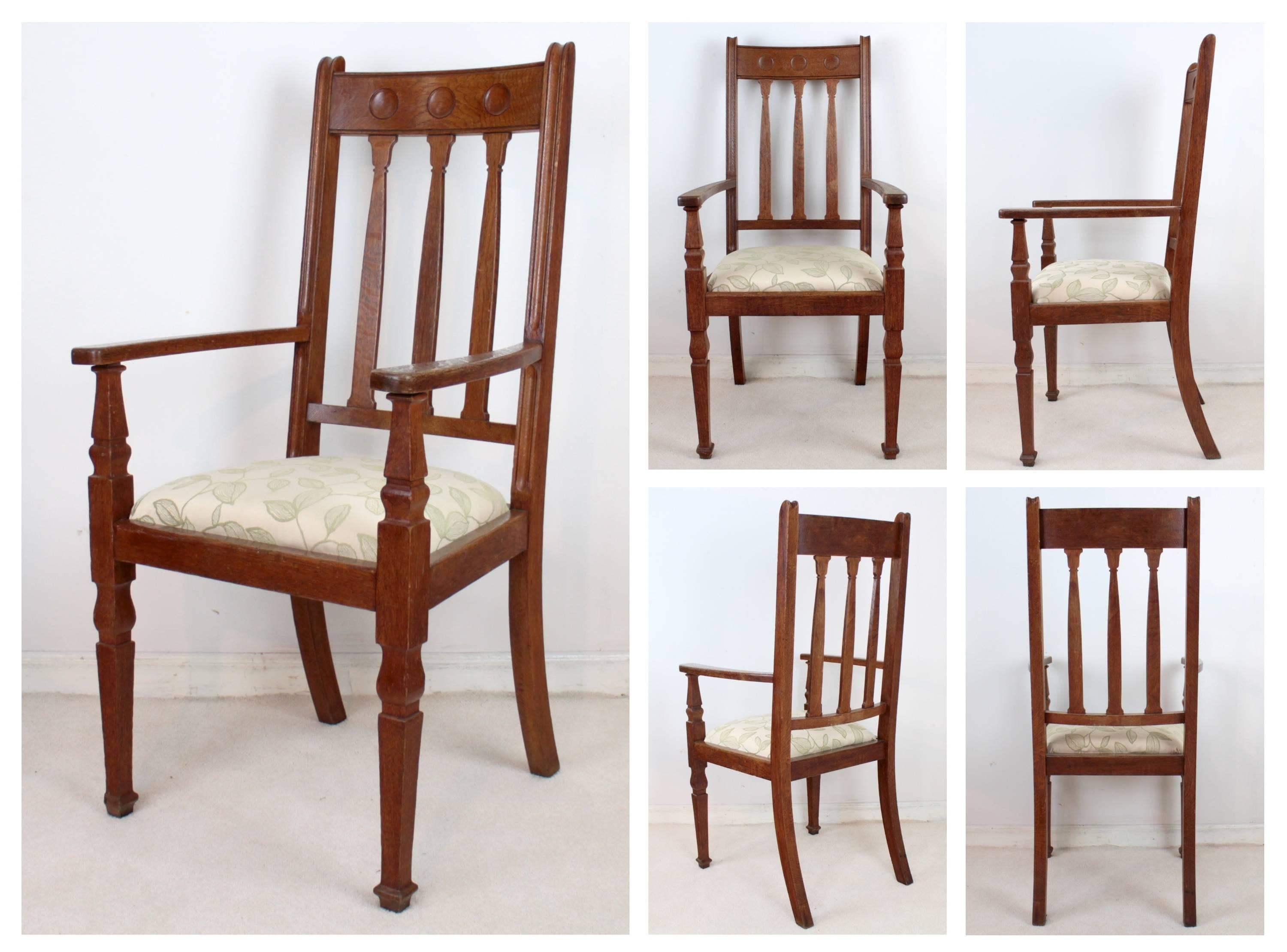 Pair of Arts & Crafts Armchairs by Shapland & Petter In Good Condition For Sale In Glasgow, GB