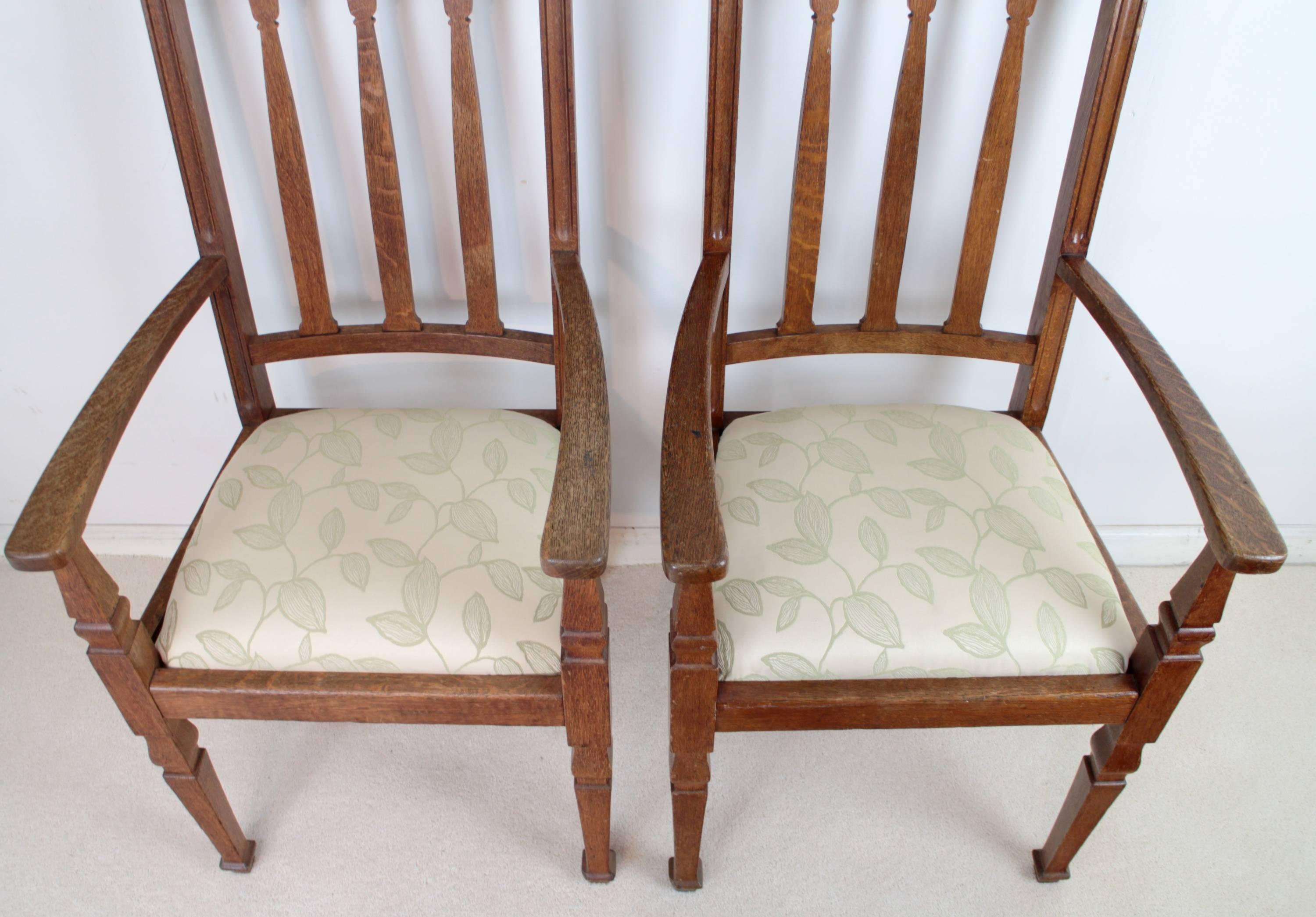 Pair of Arts & Crafts Armchairs by Shapland & Petter For Sale 3
