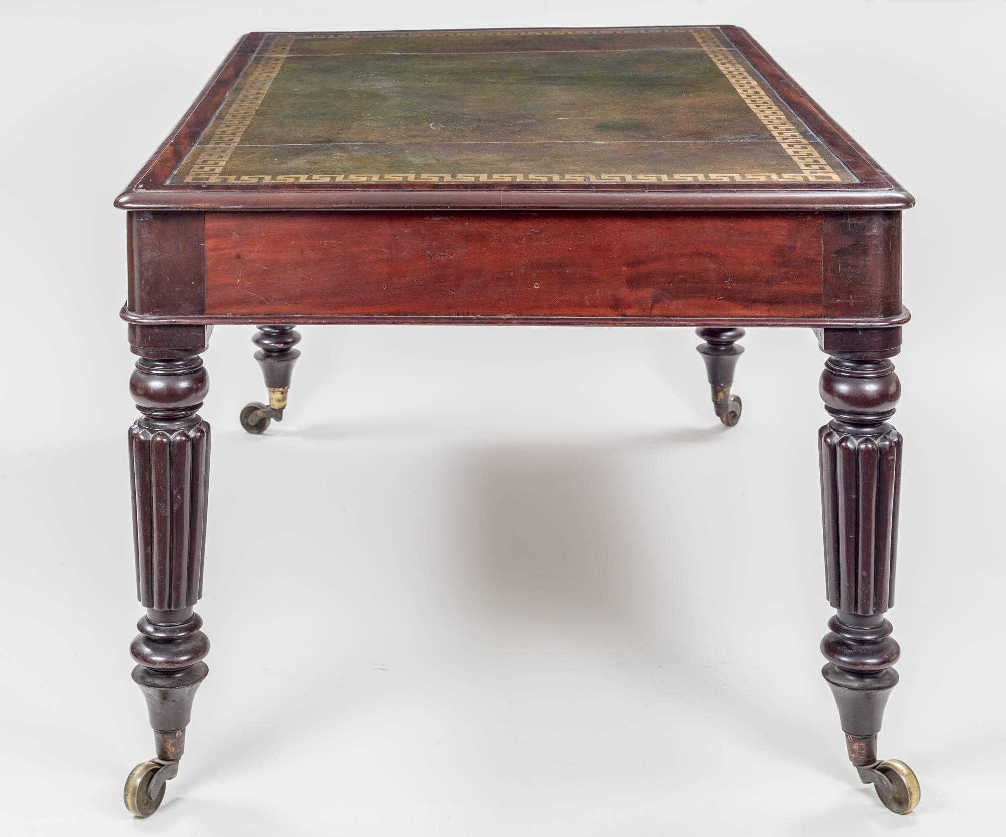 English Antique Regency Partners Writing Table For Sale