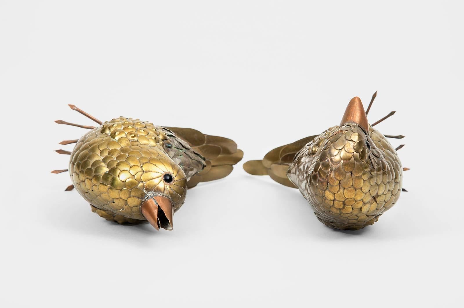 Pair of Brass Birds by Sergio Bustamante 2