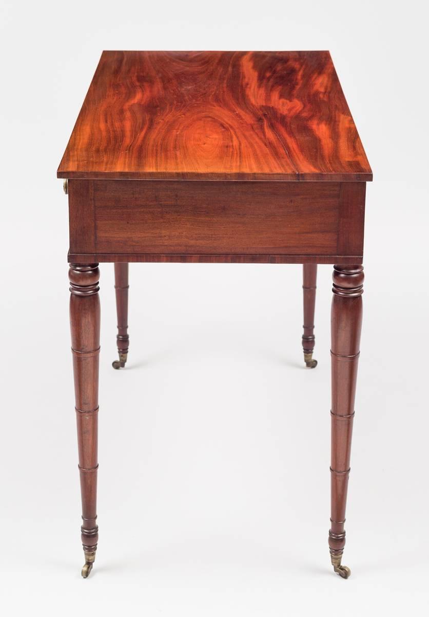 Carved Sheraton Mahogany Side Table, circa 1800 For Sale