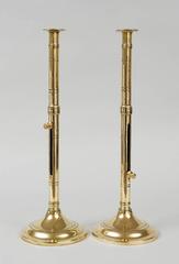 Pair of Antique Brass Pulpit Candlesticks