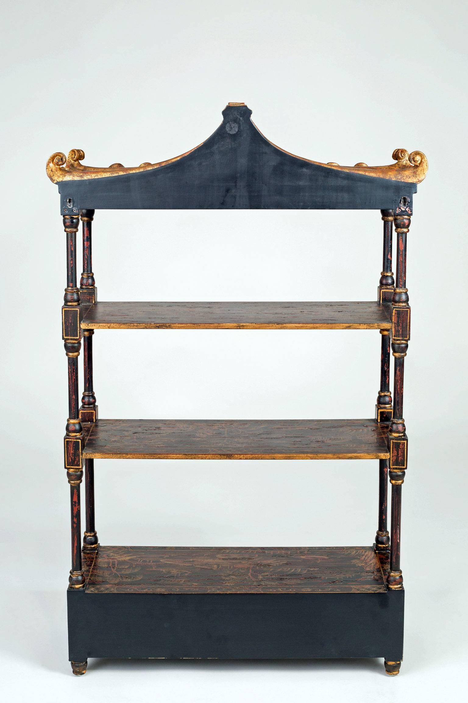 Chinoiserie Three-Tier Hanging Shelf 3