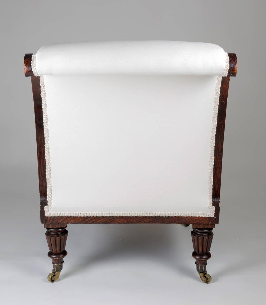Fine Regency Simulated Rosewood Library Armchair For Sale 3