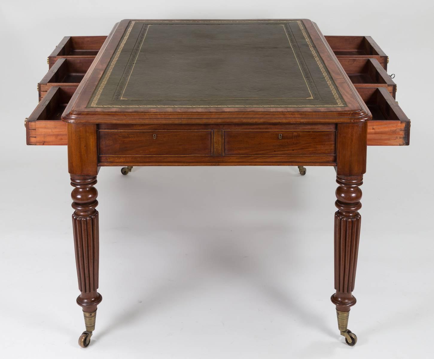 Early 19th Century Regency Mahogany Partners Writing Table