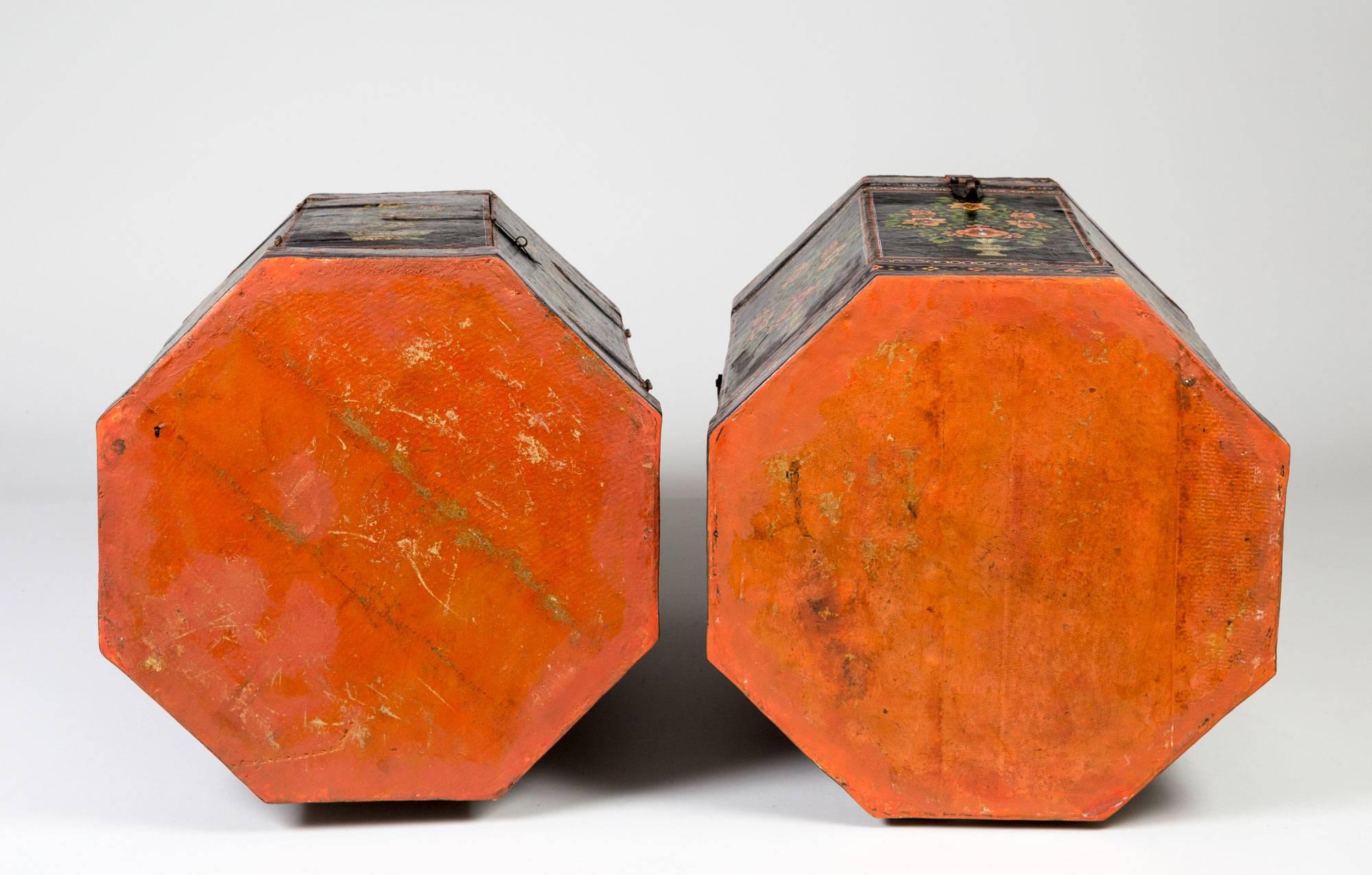 Paper Pair of Anglo Indian Papier Mâché Low End Tables