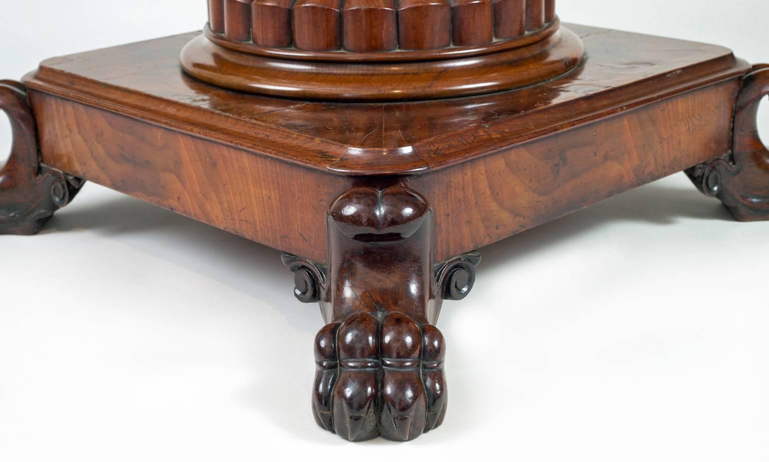 Mid-19th Century Charles X Mahogany and Marble Gueridon or Center Table For Sale