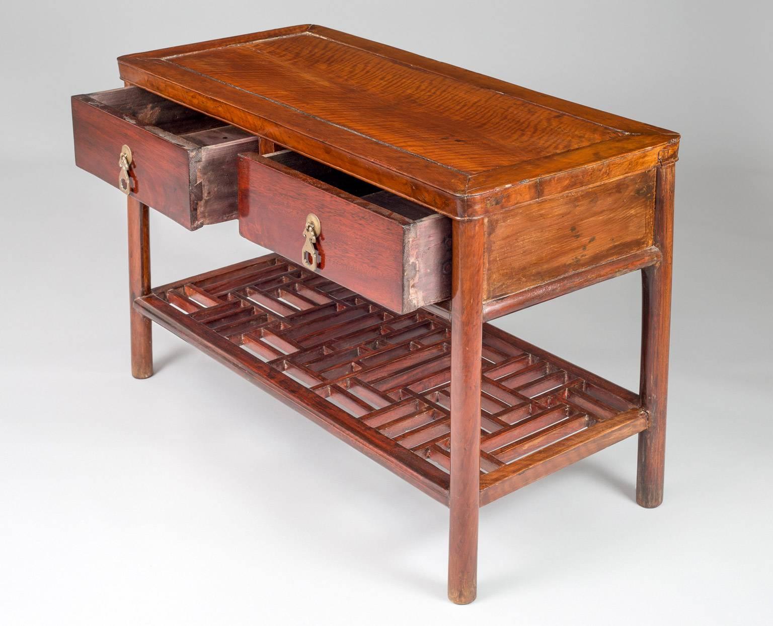 19th Century Chinese Hardwood End or Side Table For Sale