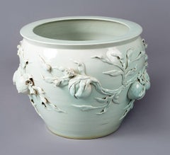 Large Chinese Porcelain Celedon Jardinière