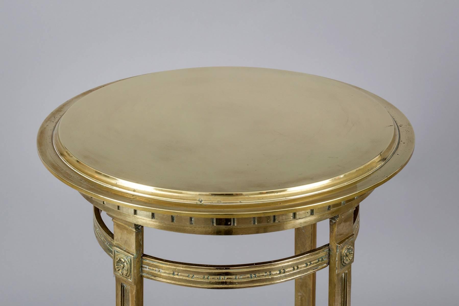 French Bronze Round Gueridon Table For Sale 3