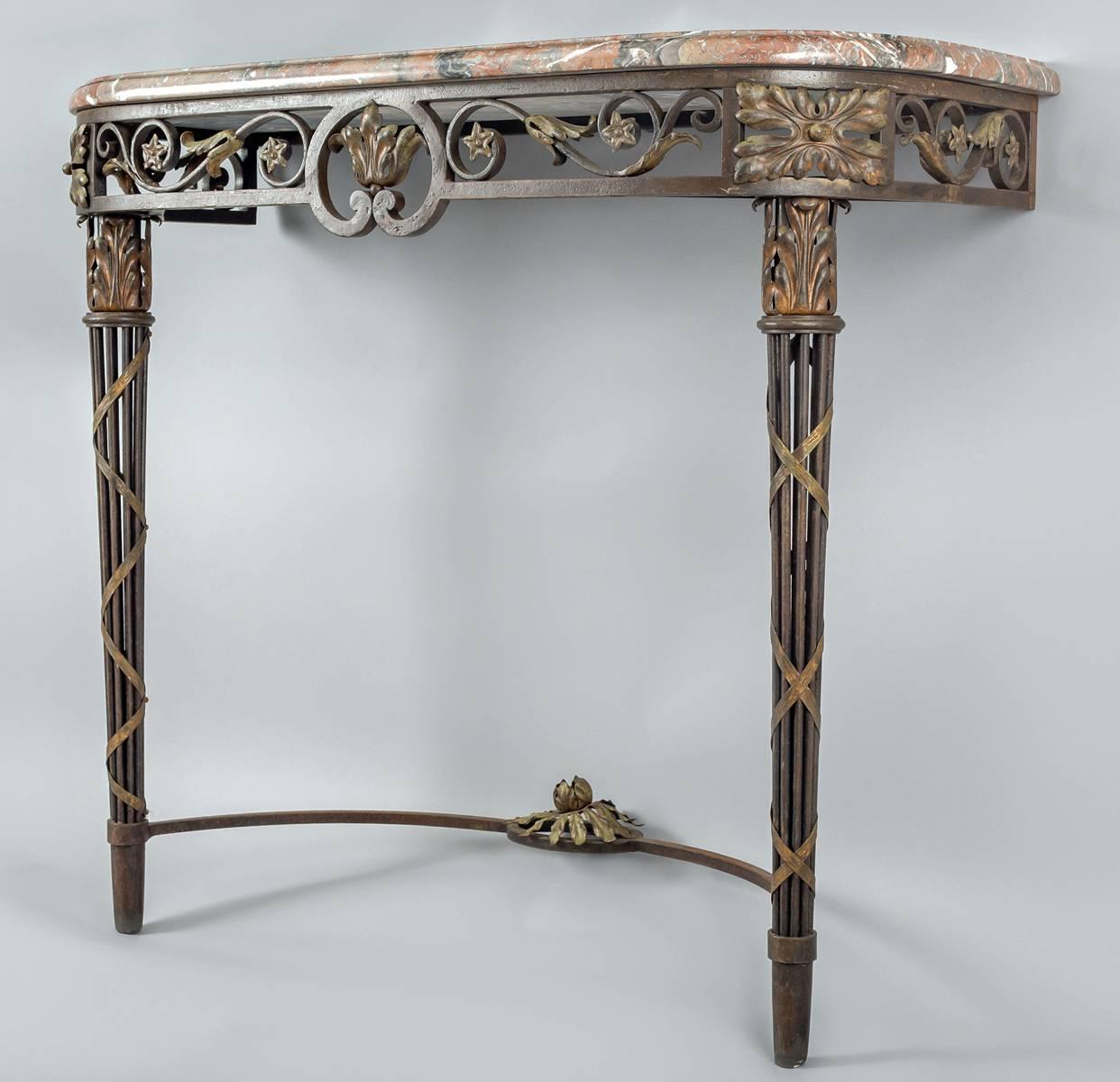 wrought iron hall table