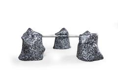 Mountain Martian Triangular Terrazzo and Glass Coffee Table