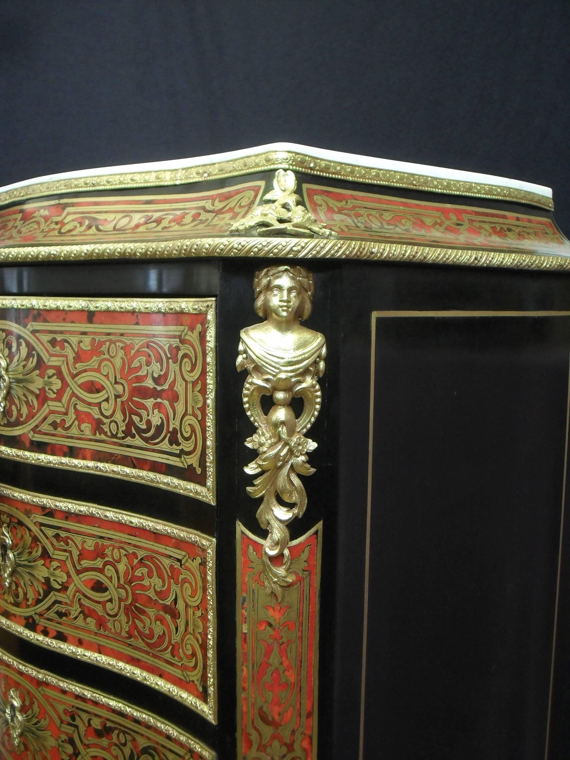 French 19th Century Boulle Wellington Chest Secretaire 3