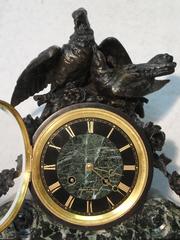 French, 19th Century Marble and Bronze Mantel Clock