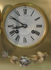 French 19th Century Brass and Gilt Mantel Clock