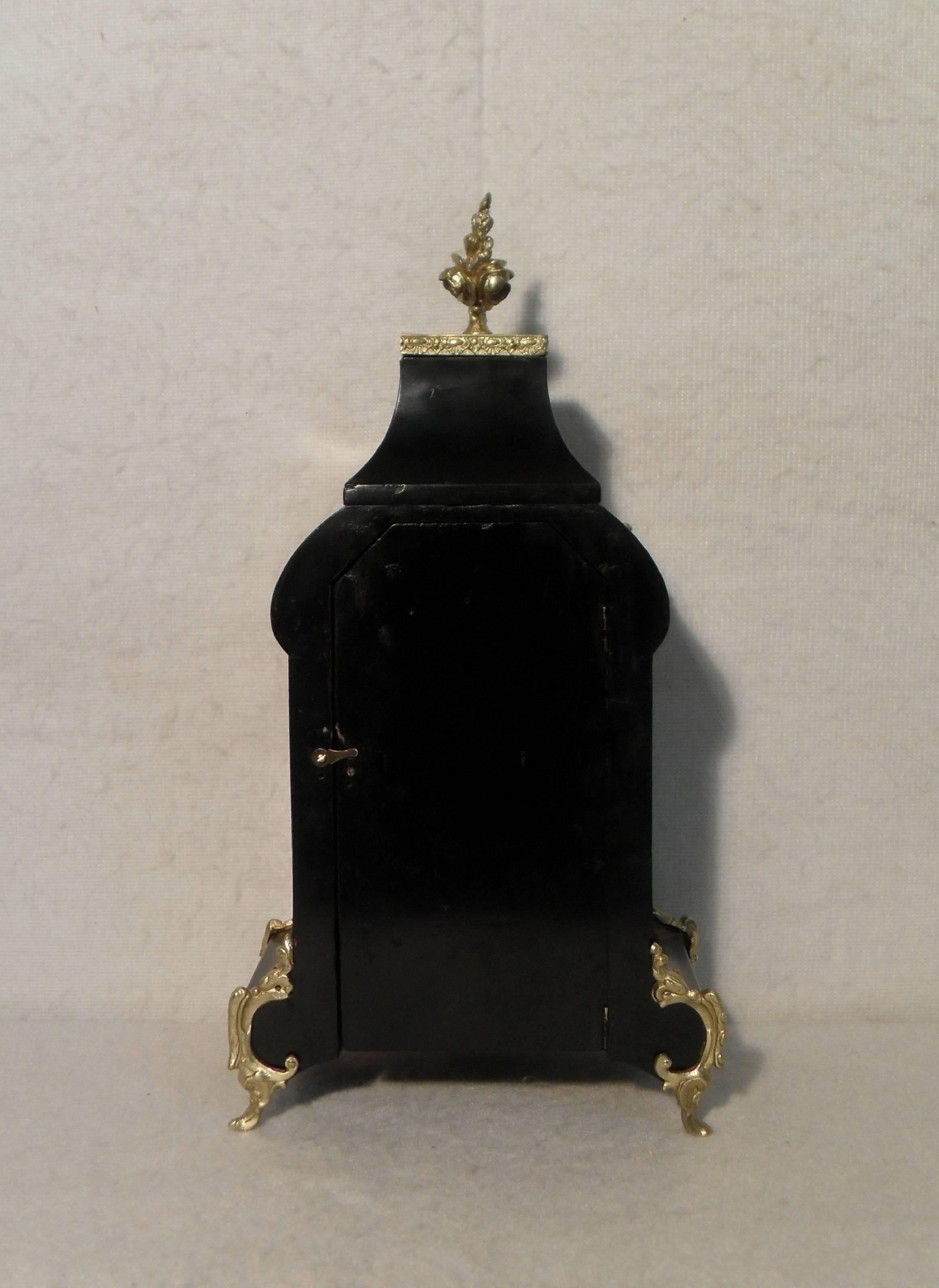 Brass French 19th Century Boulle Mantel Clock