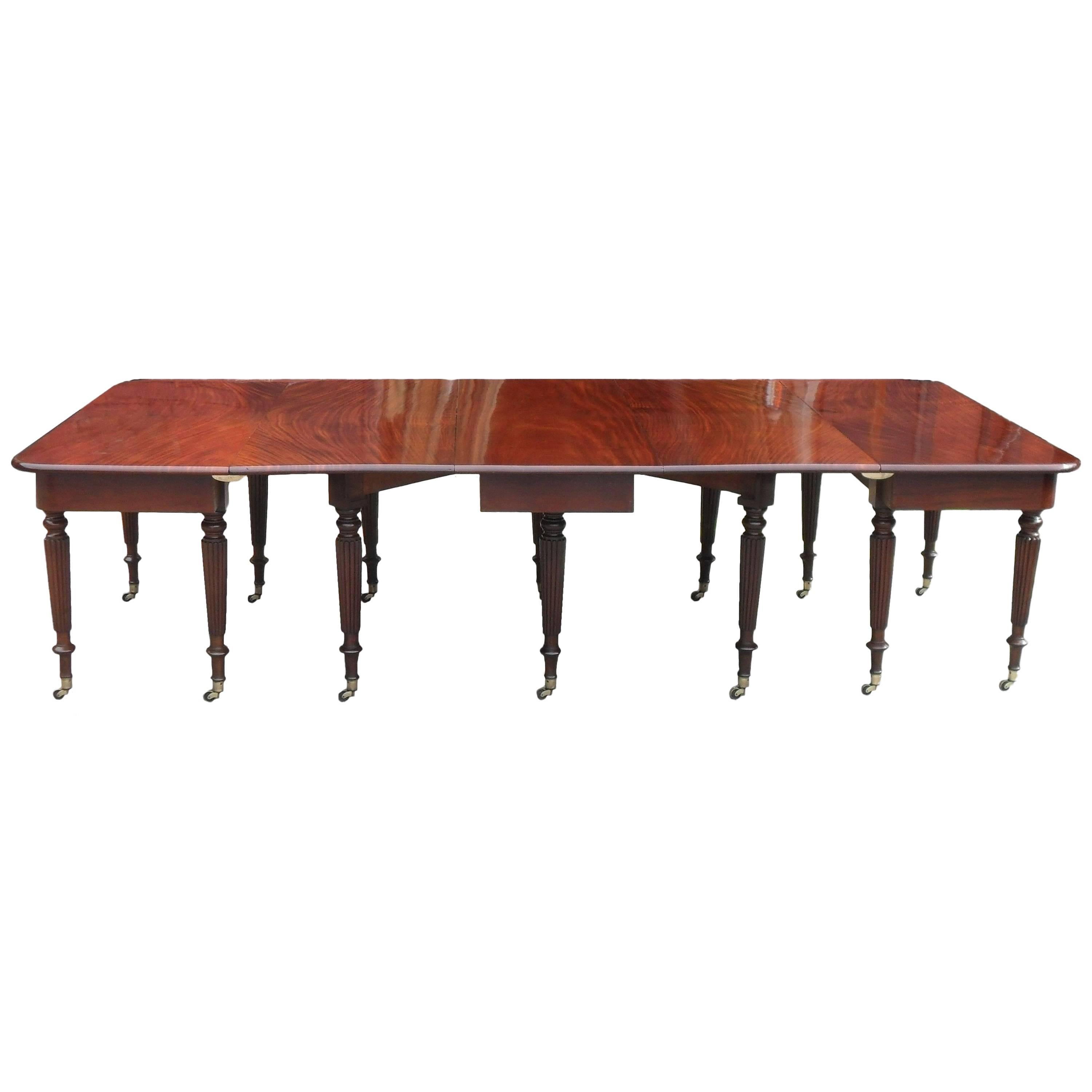 English George IV Multi Functional Mahogany Extending Dining Table