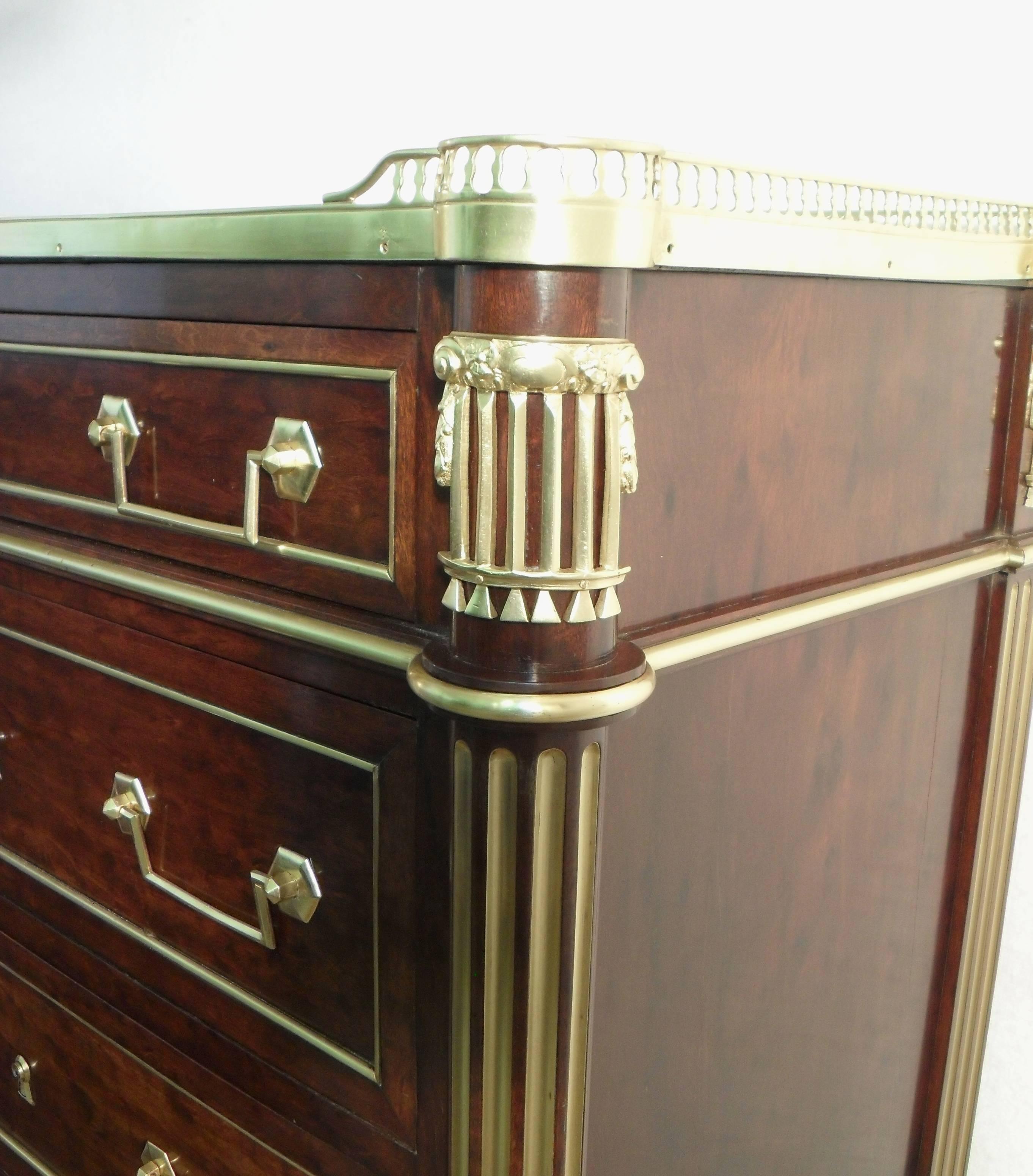 Louis XVI French 19th Century Chest of Drawers Signed Henry Dasson