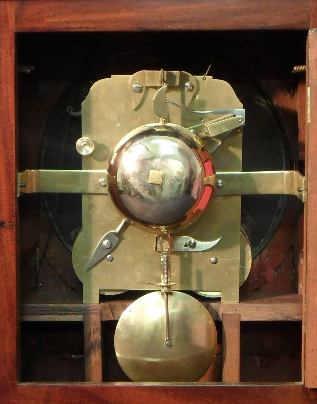 English Georgian Mahogany Bracket Clock by Thwaites and Reed