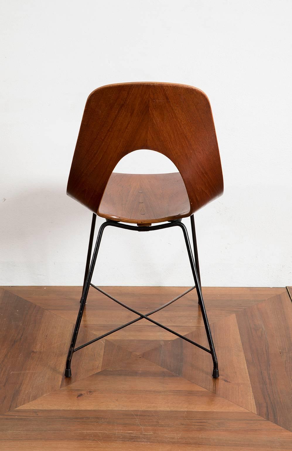 Augusto Bozzi Set of Six Ariston Chairs for Saporiti In Good Condition In Firenze, IT