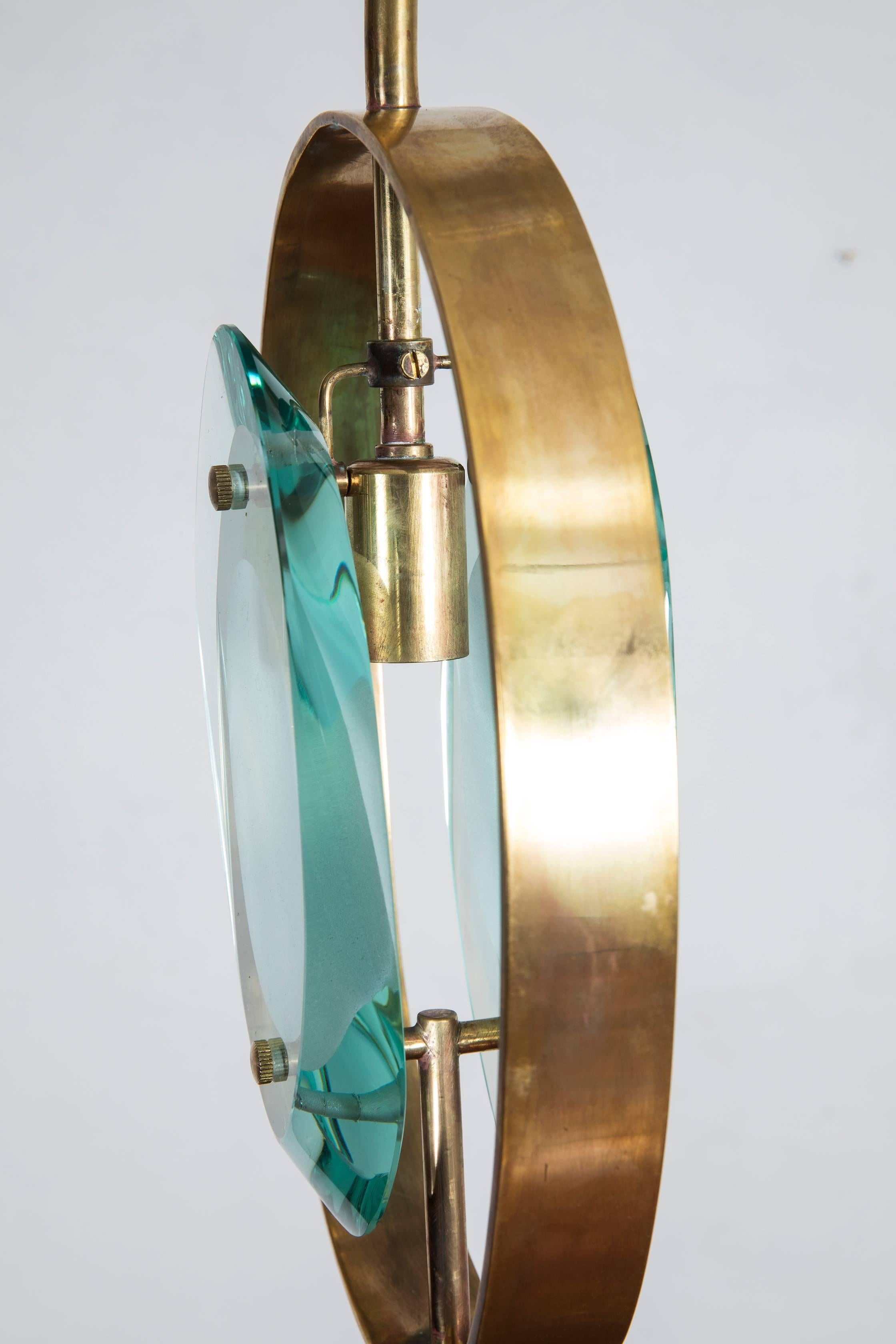 Mid-Century Modern Max Ingrand Brass Pendant Ceiling Lamp 'Model 1933' for Fontana Arte, 1961