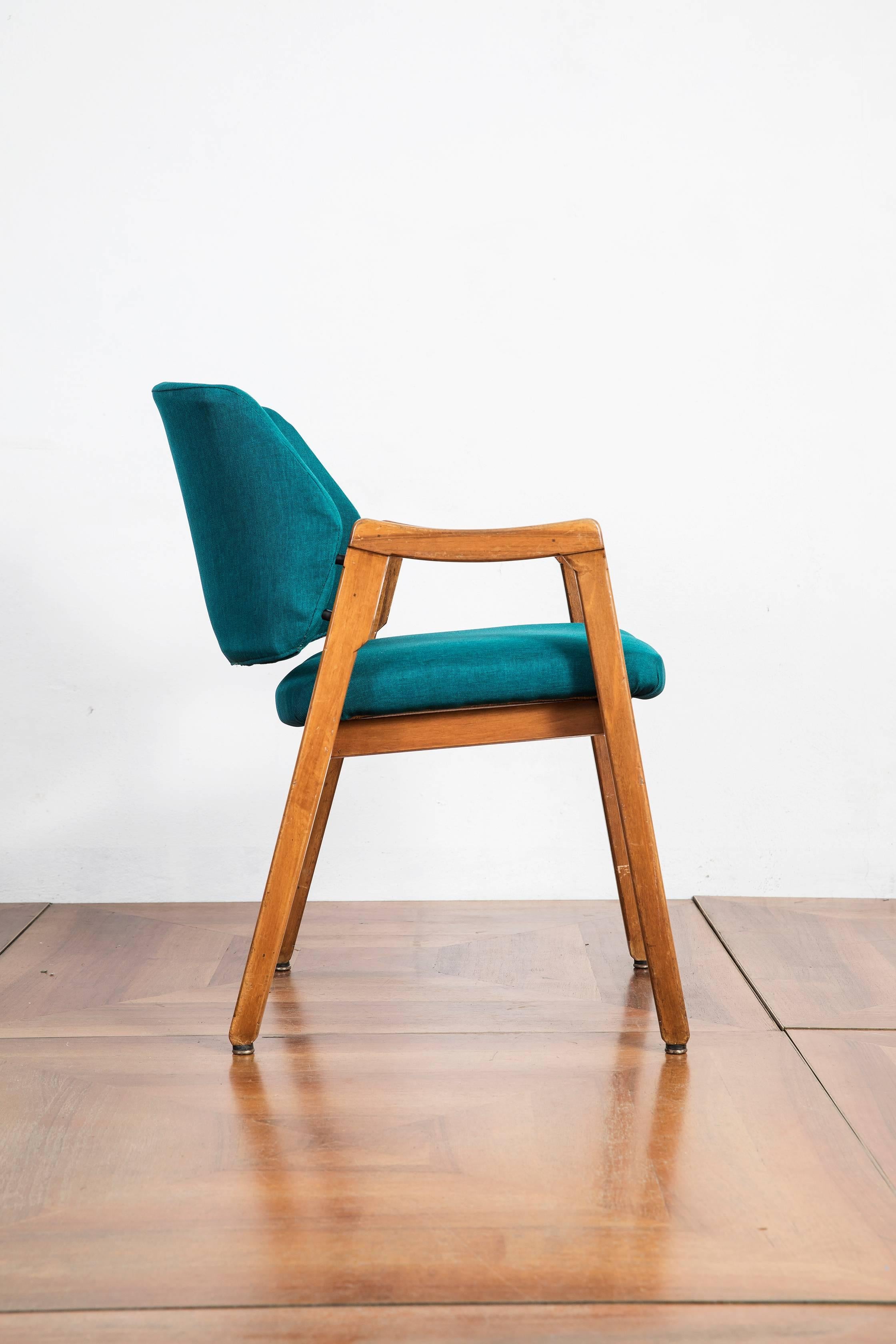 Italian Set of Four Dining Chair '814' Designed by Ico Parisi for Cassina