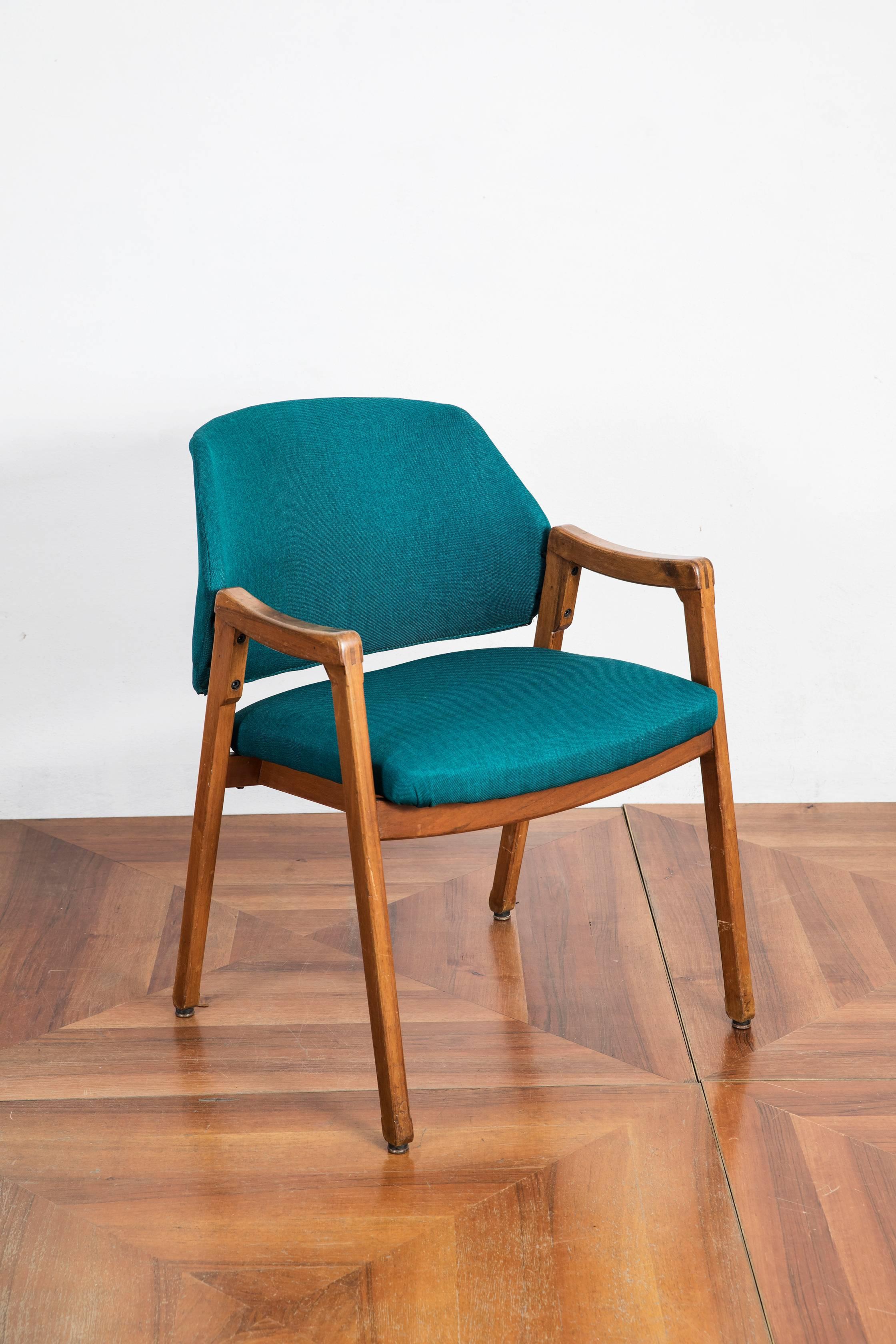 Mid-Century Modern Set of Four Dining Chair '814' Designed by Ico Parisi for Cassina