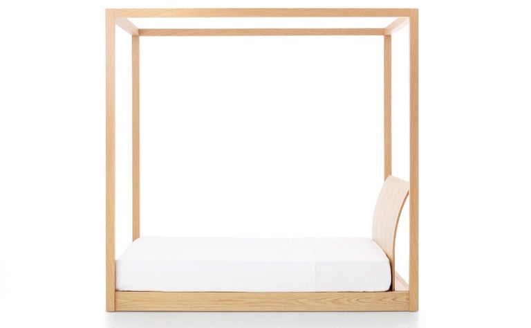 Utah Canopy Bed Contemporary Low Four Poster King Size In Modern Utah Canopy Bed Contemporary Low Four Poster King Size In Natural