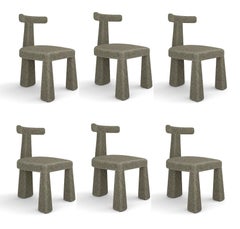 Contemporary Dining Chairs Featuring Minimalist Design, Set of 6