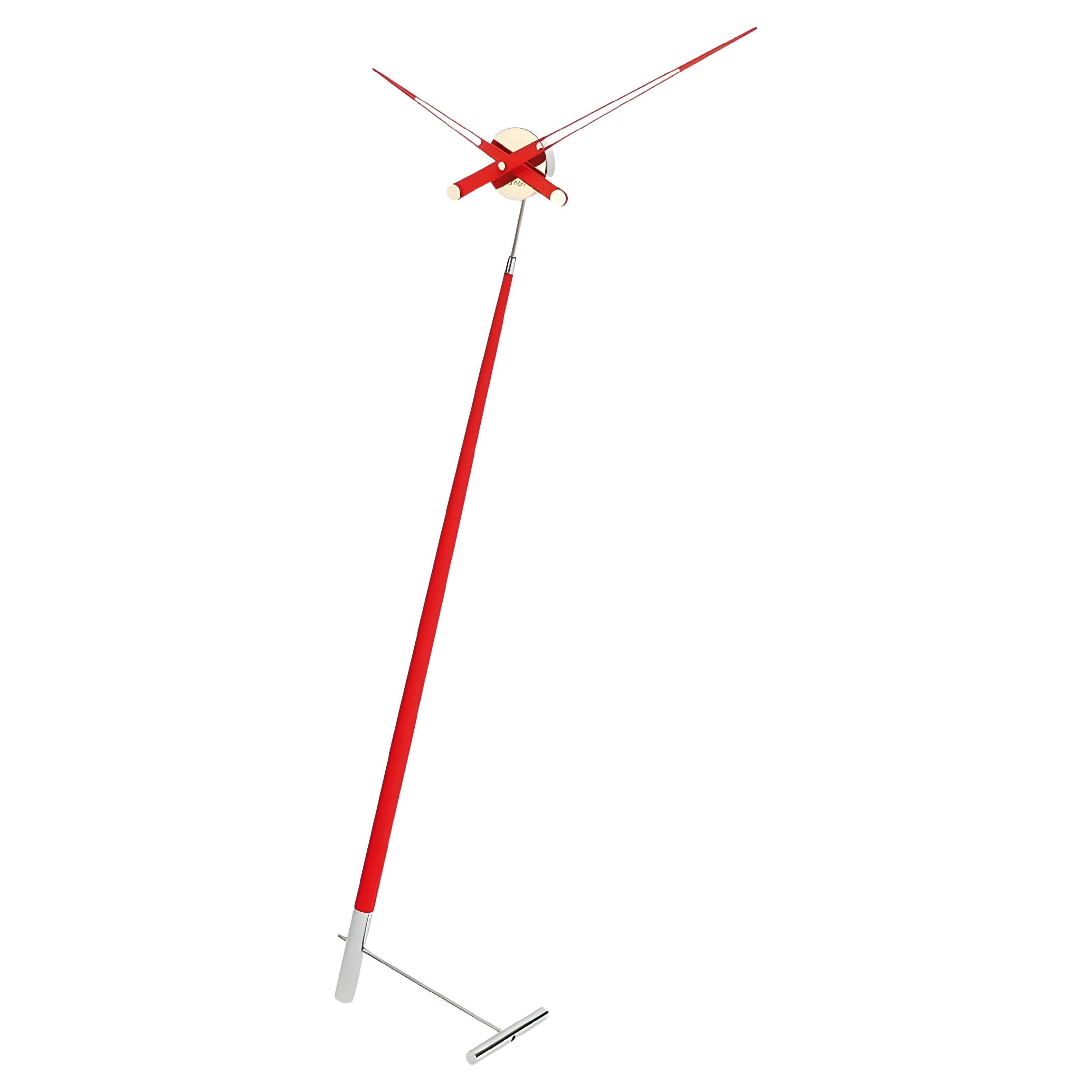 Pisa L Floor Clock by Nomon: Modern Design in Chromed Steel
Walnut