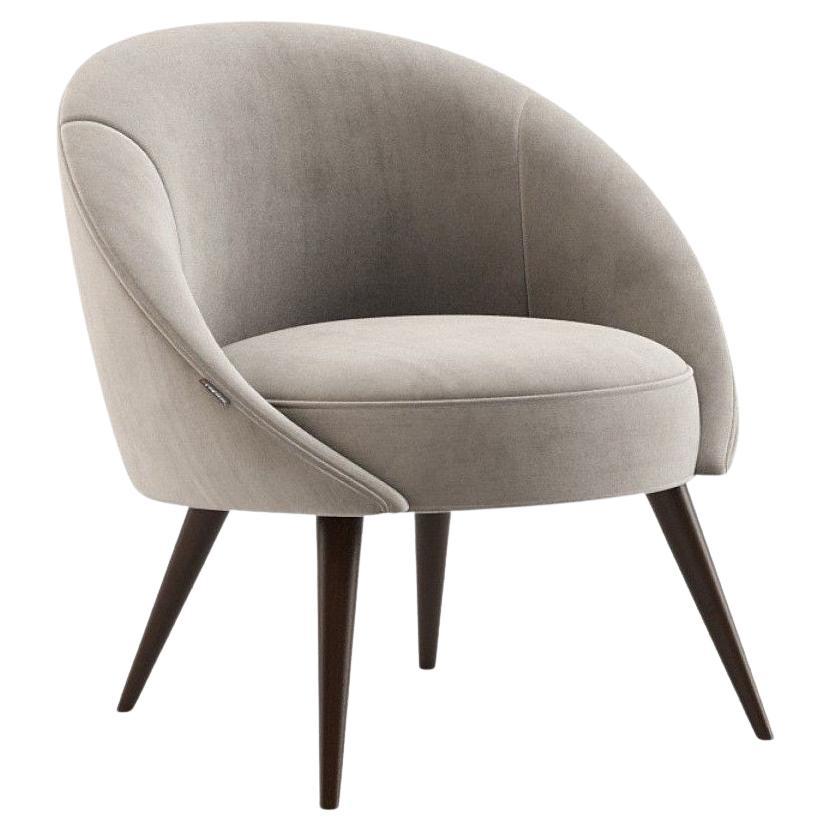Contemporary Armchair Offered in Anthracite Velvet