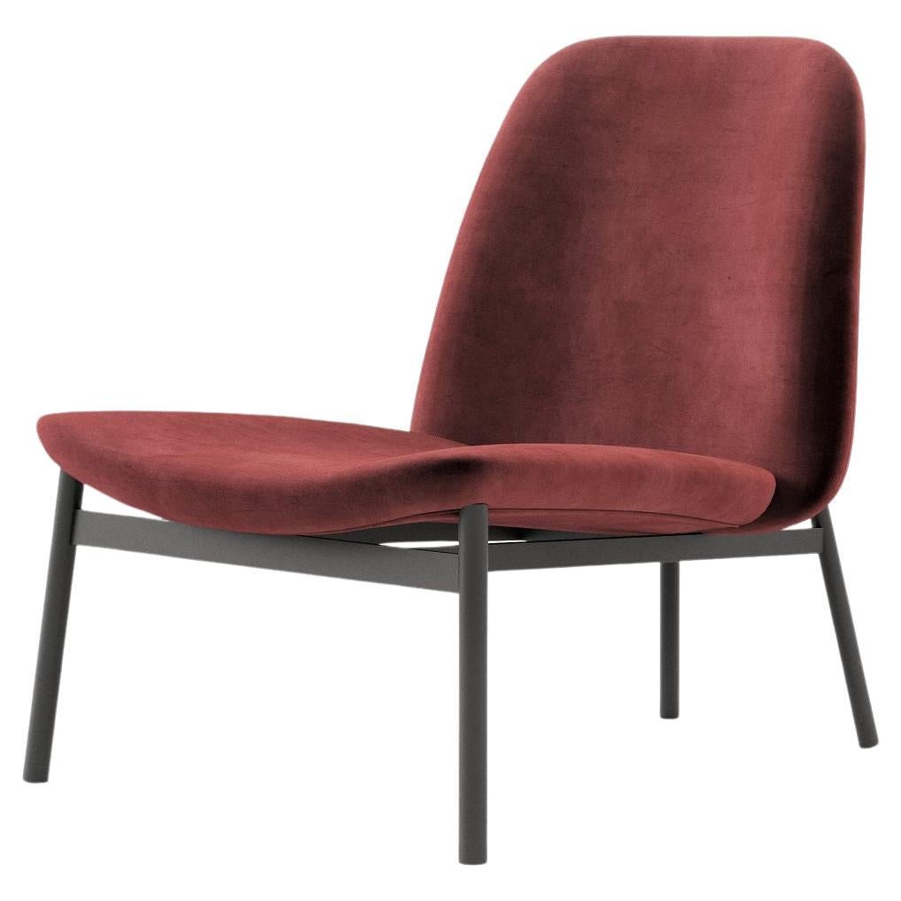Extra Deep Lounge Chair in Custom Velvet Colour