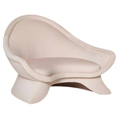 Meditation Armchair Offered in Pure White Chenille