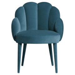 Contemporary Velvet Dining Chair by Munna Design Studio