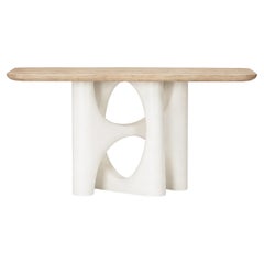 Monolithic Style Console Ft. Rounded Oak Top In Custom Finishes By José Castro