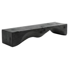 Mountains Outdoor Bench in Solid Cedar with Vulcano Finish by Riva1920